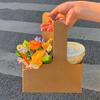 10PCS Paper Flower Bouquet Bags with Handle, Waterproof Bouquet Flower Wrapping Boxes for Mother's Day Wedding Birthday Anniversary Valentine Day view 3