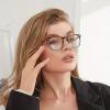 Reading Glasses, Women's Sexy Leopard Print Reading Glasses, Peshoriadm Readings Glassess For Women (Blue+Transparent,+1.5) view 2