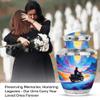 Remembrate Motorcycle Burial Urn for Human Ashes Adult Men and Women - Blue Funeral Urns for Ashes Adult Male Large 10 Inch & 3 Inch Set - Human Cremation Urn for Daughter and Son view 3