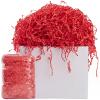 AODESTINY 2.2LBS Crinkle Cut Paper Shred Filler, Shredded Paper for Gift Bag Box Basket, Packing Grass Cushion Crinkle Shred Filler for Christmas Wedding Birthday Bridesmaid Engagement-Red view 1