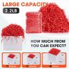 AODESTINY 2.2LBS Crinkle Cut Paper Shred Filler, Shredded Paper for Gift Bag Box Basket, Packing Grass Cushion Crinkle Shred Filler for Christmas Wedding Birthday Bridesmaid Engagement-Red view 2