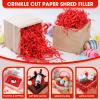 AODESTINY 2.2LBS Crinkle Cut Paper Shred Filler, Shredded Paper for Gift Bag Box Basket, Packing Grass Cushion Crinkle Shred Filler for Christmas Wedding Birthday Bridesmaid Engagement-Red view 4