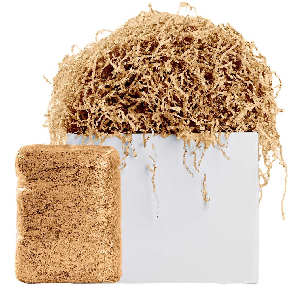 AODESTINY 2.2LBS Crinkle Cut Paper Shred Filler, Kraft Shredded Paper for Gift Bag Box Basket, Packing Grass Cushion Crinkle Shred Filler for Christmas Wedding Birthday Bridesmaid Engagement