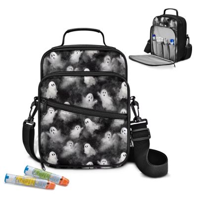 AZULCUSTO Fashion Insulin Bag Diabetes Supply Case Adjustable Compartments for Pens & Sensors Travel Medical Carrying Case Large Cpacity Medical Supplies Bag for Outdoors Halloween