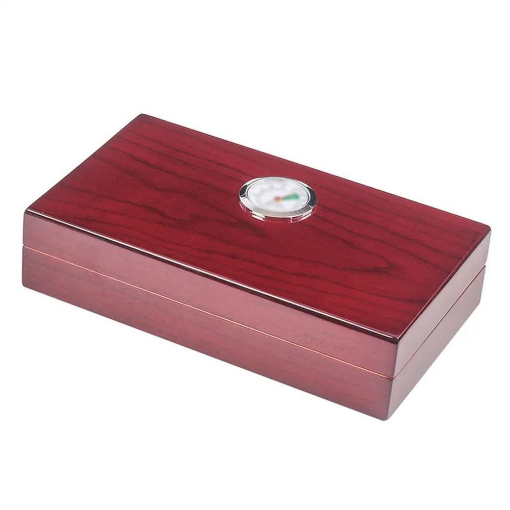 GRFIT Cedar Wood Cigar Case Cuban Humidor Portable Cigar Storage Box Travel Accessories(Red)
