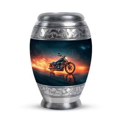 Remembrate Motorcycle Adult Urns for Human Ashes - Funeral Urn for Human Ashes Adult Male and Female 3 Inch - Green Burial Urns for Cremated Remains - Small Memorial Cremains Containers