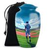 Casketique Baseball Adult Male Urn for Ashes - Large Urn for Human Ashes - Burial Urns for Adults Human Ash - Blue Urns for Adult Female - Memorial Ash Holder for Humans - 10 Inch view 1