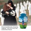 Casketique Baseball Adult Male Urn for Ashes - Large Urn for Human Ashes - Burial Urns for Adults Human Ash - Blue Urns for Adult Female - Memorial Ash Holder for Humans - 10 Inch view 3