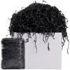 AODESTINY 2.2LBS Crinkle Cut Paper Shred Filler, Black Shredded Paper for Gift Bag Box Basket, Packing Grass Cushion Crinkle Shred Filler for Christmas Wedding Birthday Bridesmaid Engagement view 1