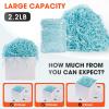 AODESTINY 2.2LBS Crinkle Cut Paper Shred Filler, Shredded Paper for Gift Bag Box Basket, Packing Grass Cushion Crinkle Shred Filler for Christmas Wedding Birthday Bridesmaid Engagement-Blue view 2