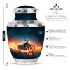 Remembrate Motorcycle Cremation Urns for Human Ashes Men - Green Father and Mother Urns for Human Ashes 3 Inch with 10 Inch Set - Funeral Urn for Men and Women Remains view 2
