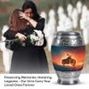 Remembrate Motorcycle Funeral Urns for Adult Ashes Women and Men - Adult Urns for Human Ashes Women - Green Funeral Urn for Mom and Dad - Memorial Large Urn 10 Inch, 4 Keepsake Combo view 3