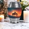 Remembrate Motorcycle Funeral Urns for Adult Ashes Women and Men - Adult Urns for Human Ashes Women - Green Funeral Urn for Mom and Dad - Memorial Large Urn 10 Inch, 4 Keepsake Combo view 4