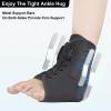AIDY-PRO Lace Up Ankle Brace with Metal Side Stabilizers, Adjustable Lace-Up Ankle Braces for Men and Women Sprained Foot Support Brace for Posterior Tibial Tendonitis Achilles Tendon Injury L view 2