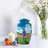 Casketique Baseball Urns for Adult Male & Female Combo - Blue Human Urns for Ashes Adult Female - Cremation Urn for Mom & Dad 1 Large 1 Keepsake Urn - 10 & 3 Inch view 4