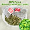 Lemon Balm Tea Bags, Pure & Natural Dried Lemon Balm, Herbal Tea Bags with Caffeine Free, Premium Lemon Balm Leaf for Calming and Digestion Support (1 Pack/100 Bags) view 2