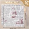 500 Pcs 12 x 12 Inch Deli Wax Paper Sheets Grease Resistant Tray Basket Liners Newsprint Paper Water and Grease Proof Sandwich Wrapping Papers Square Hot Dog Wrappers for Food Baking (White) view 2