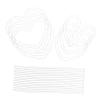 Zerodeko 6set Heart Wreath Frame Plastic Floral Arrangement Holder for DIY Craft Supplies and Wedding Supplies view 1