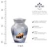 Casketique Bear Cremation Urns for Adult Male Set of 2 - White Funeral Urn for Ashes for Women Set of 1 Large & 1 Keepsake - Memorial Urns for Human Ashes Adult Male - 10 & 3 Inch Combo view 3
