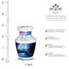 Casketique Bear Cremation Urns for Adult Male Set of 1 Large & 1 Keepsake - Blue Cremation Urns for Human Ashes Set of 2 - Northern Light Memorial Funeral Urn for Ashes for Women - 10 & 3 Inch Combo view 3