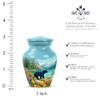 Casketique Bear Burial Urns for Adult Male Set of 2 - Blue Cremation Urns for Adult Ashes Women Set of 1 Large & 1 Keepsake - Wilderness Memorial Funeral Container for Human Ashes - 10 & 3 Inch Combo view 3