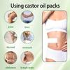 12 Pcs White Castor Oil Pack Wrap, 4.33Inches Self-Adhesive Castor Oil Patches Disposable, Portable Anti Massage Oil Leak(Water-Resistant) view 3