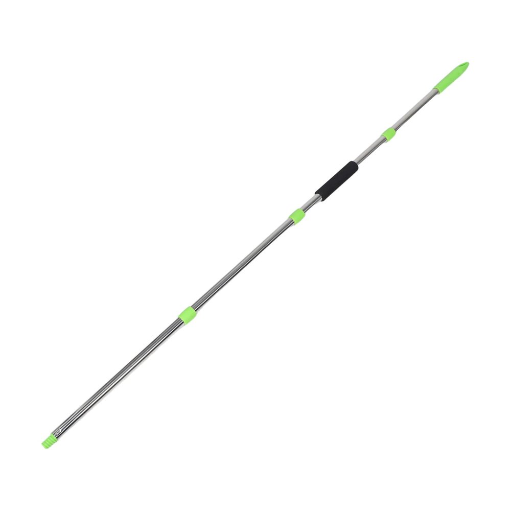 Cabilock 4pcs Extendable Mop Handle Stainless Steel Telescopic Rod Compatible with American Threading for Efficient Home and Office Cleaning