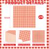50 Count Red and White Gingham Paper Napkins, Disposable Checkered Cocktail Napkins for Picnic, BBQ, Farmhouse Party, Summer Birthday, Teacher Appreciation, and Back to School Table Decorations view 3
