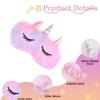 6Pack Sleep Mask for Girls, Pink Cute Unicorn Eye Mask for Princess Sleeping,Night Blindfold Bed Eye Covers view 3