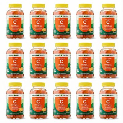 FUSION SHOP STORE Smart choices, meaningful life! Vitamin C 250mg Orange Flavor- Gummies for Adults Immune Health,150ct (Pack of 15)