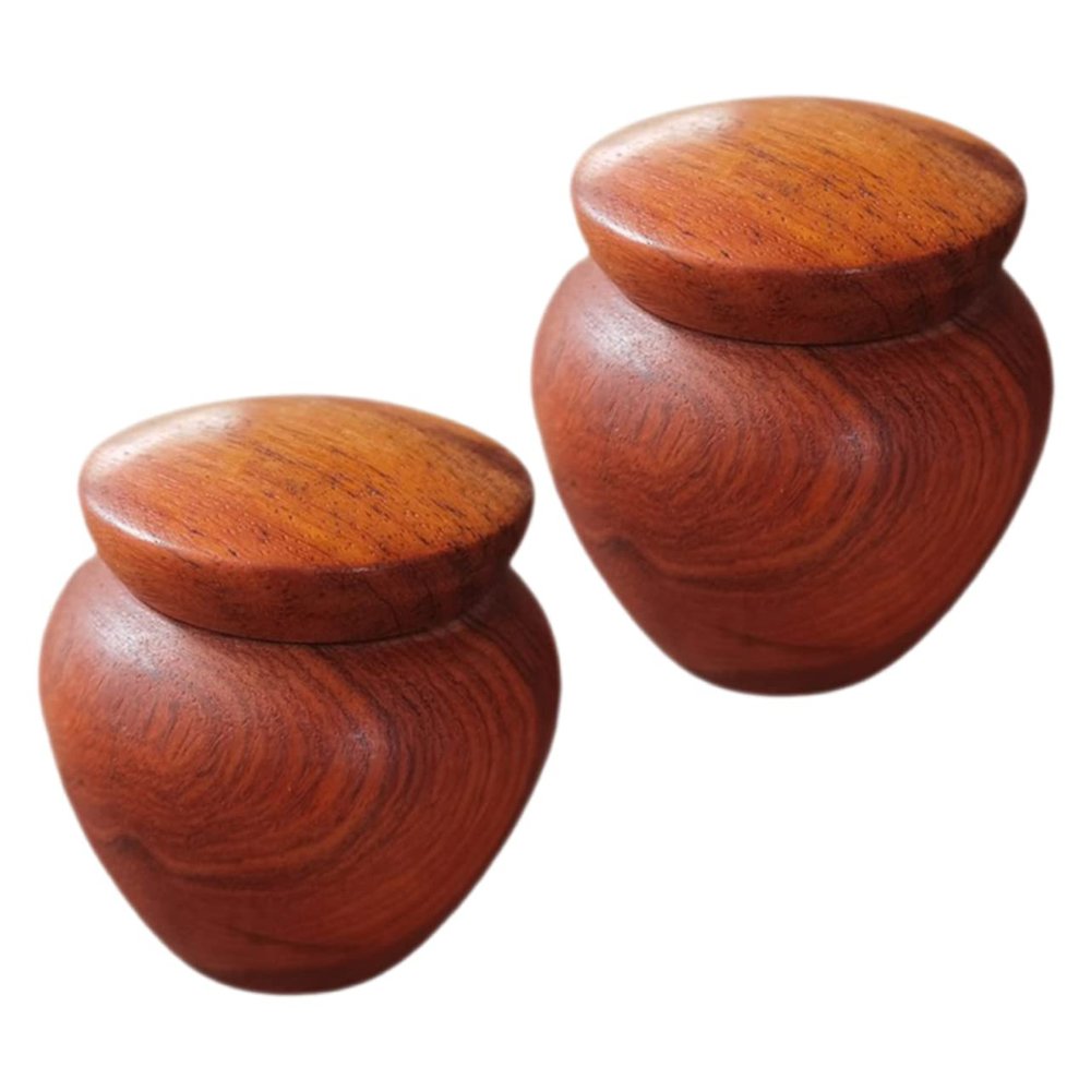 FUNNETOYU 2pcs Small Keepsake Urns for Human Ashes and Pet Hair Premium Memorial Containers for Ashes for Home and Remembrance