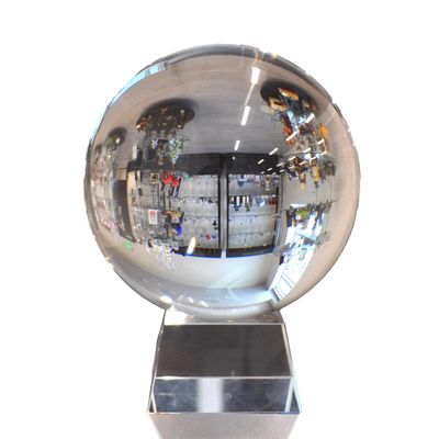 100 mm 4" Clear Crystal Fortune Telling Ball with Stand, for Magic, Divination, and Meditation. (Clear)