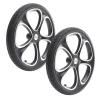 16 Inch Electric Wheelchair Rear Wheel Assembly, 16X1.75 Solid PU Wheelchair Replacement Wheel, Aluminum Alloy Hub, Bearing: 17mm view 1