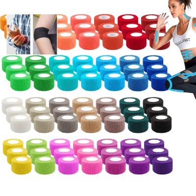 144 Pack Self Adhesive Bandage Wrap Tape 1 Inch x 5 Yards 24 Colors Self Adherent Wrap Self Stick Bandage Athletic Wraps Tape Stretch Bandages for Stretch Athletic Sports Wrist Ankle Dogs Pet Vet Wrap