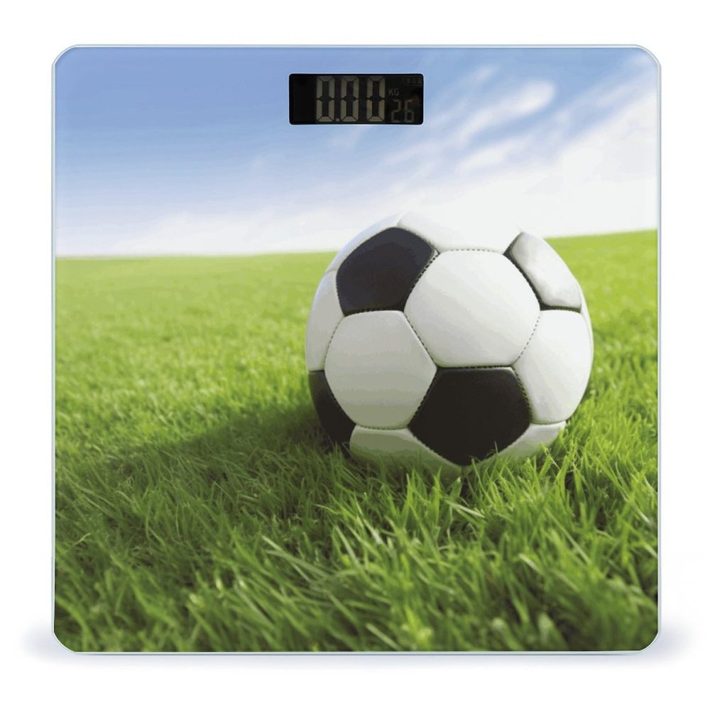 Weighing Scale for Body Weight Scales Digital Scale Portable Smart Soccer Ball On Grassy Printed Bathroom Scale