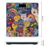 Weighing Scale for Body Weight Scales Digital Scale Portable Smart Flowers and Cat Printed Bathroom Scale view 2
