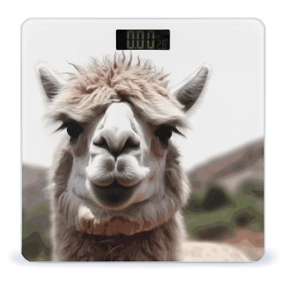 Weighing Scale for Body Weight Scales Digital Scale Portable Smart Funny Alpaca Llama Printed Bathroom Scale