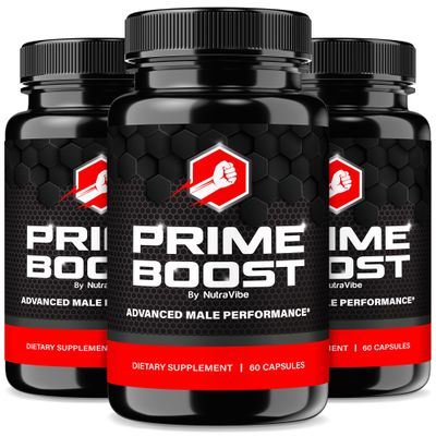 (3 Pack) Prime Boost Advanced Daily Formula for Men with Premium Ingredients to Support Mens Energy, Male Performance & Stamina | Just 2 Easy-to-Swallow Pills for Everyday Wellness (180 Capsules)