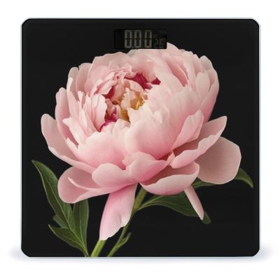 Weighing Scale for Body Weight Scales Digital Scale Portable Smart Peony Printed Bathroom Scale