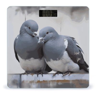 Weighing Scale for Body Weight Scales Digital Scale Portable Smart Doves Printed Bathroom Scale