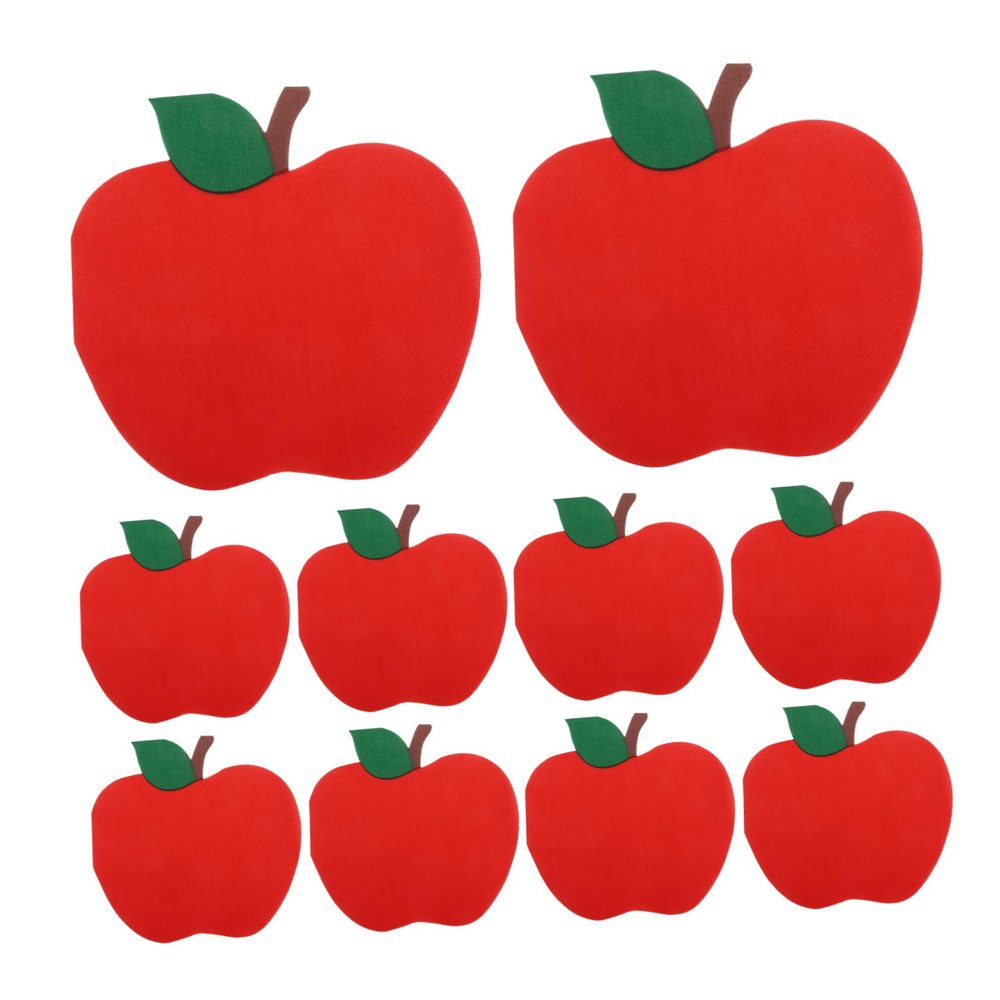 Cabilock 100pcs Red Apple Shaped Napkins Disposable Back to School Table Decorations for Kindergarten Parties Classroom Events and Festive Gatherings