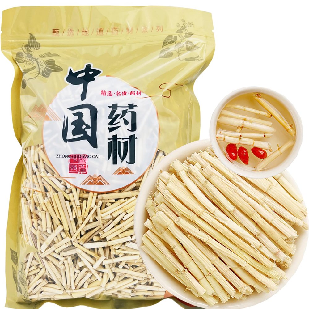 Dried Lalang Grass Rhizome-Pure Natural Chinese Herbal Medicine, 10.58 oz/300g- Bai Mao Gen- tea -Stew soup (Lalang Grass Rhizome)