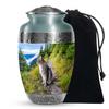 Casketique Cat Funeral Urns for Human Ashes Adult Female - Large Blue Burial Urns for Adult Male - Wilderness Memorial Urn for Loss of Mom - Cremation Urn for Human Ashes Male & Female - 10 Inch view 1