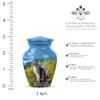 Casketique Unicorn Burial Urns for Human Ashes Adult Man Set of 1 Large & 1 Keepsake - Pink Memorial Cremation Urn for Ashes for Women Set of 2 - Blue Funeral Urn for Burial - 10 & 3 Inch Combo view 3