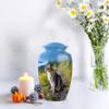 Casketique Unicorn Burial Urns for Human Ashes Adult Man Set of 1 Large & 1 Keepsake - Pink Memorial Cremation Urn for Ashes for Women Set of 2 - Blue Funeral Urn for Burial - 10 & 3 Inch Combo view 4