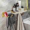 MZGYYD Hair Dryer Rack Bracket Toilet Free Punching Wall Hanging Bathroom Placement Hair Dryer Hanger view 1