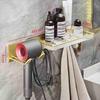 MZGYYD Hair Dryer Rack Bracket Toilet Free Punching Wall Hanging Bathroom Placement Hair Dryer Hanger view 2