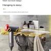 MZGYYD Hair Dryer Rack Bracket Toilet Free Punching Wall Hanging Bathroom Placement Hair Dryer Hanger view 3