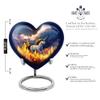 Casketique Unicorn Urns for Human Ashes Adult Female - Large Blue Funeral Urns for Adult Male - Yellow Burial Urn for Human Ashes Men & Women - Cremation Urn for Mother - 8 Inch view 2