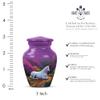 Casketique Unicorn Cremation Urns for Adult Ashes Women Set of 1 Large & 1 Keepsake - Purple Memorial Burial Urns for Adult Male Set of 2 - Pink Flower Funeral Urn for Ashes - 10 & 3 Inch Combo view 3